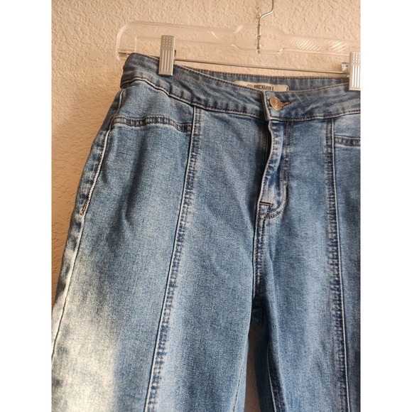 Rock & Roll Bargain Button Bell Bottom Light Wash Jeans 27x34 - Picture 4 of 7